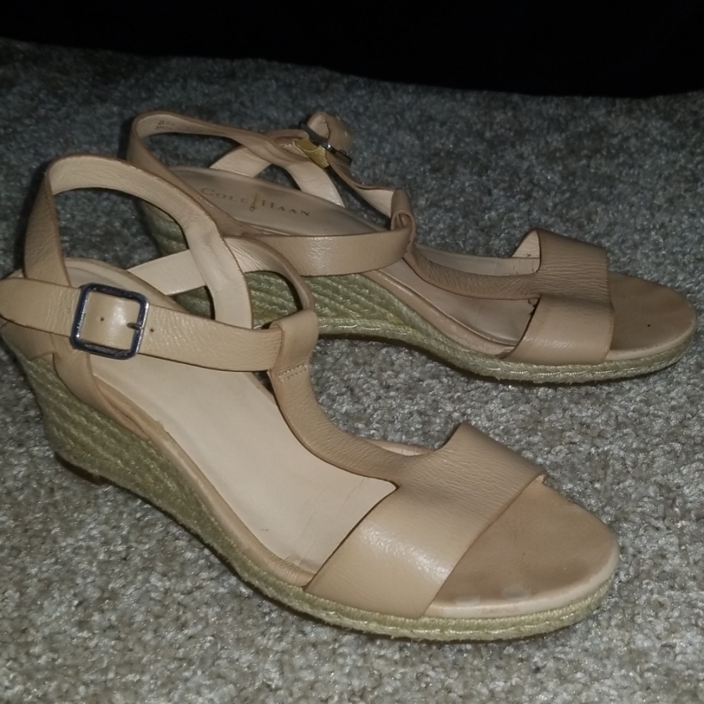 Cole haan creme wedge
